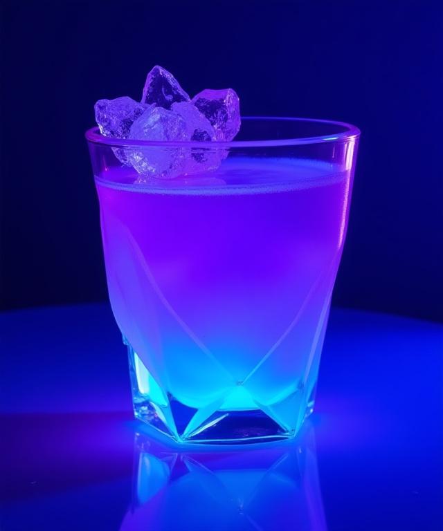 Plasma neon cocktail glass